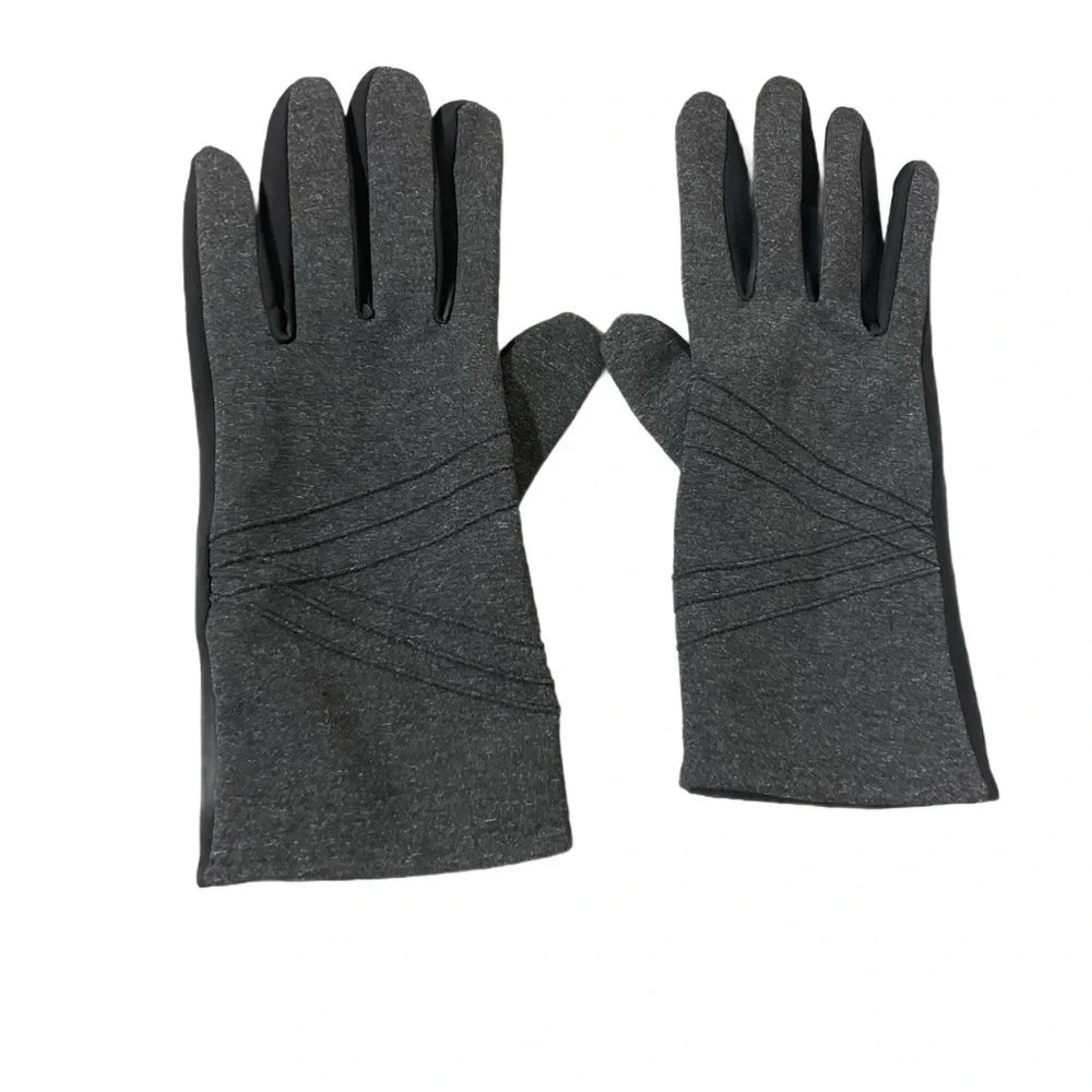 Women’s Heather grey Elegant Gray Gloves winter